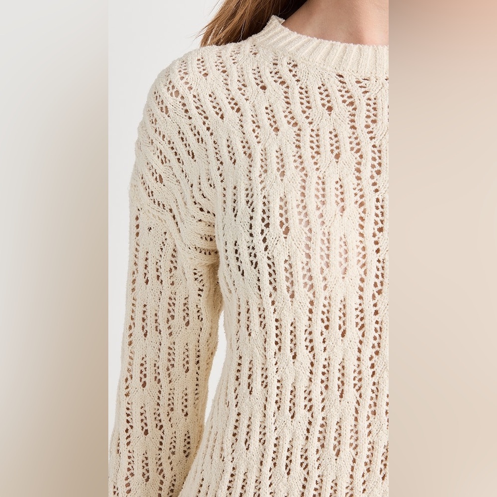 NWT NSF Georgina Crew Midi Sweater Dress in white. Size XL - Picture 6 of 8